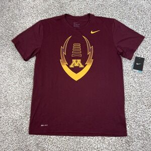 Minnesota Golden Gophers Shirt Mens Large Red NCAA Football Nike Dri Fit College